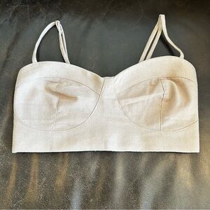 ✨4 for $60✨ Laguna Cream Bustier Crop Top Size Medium